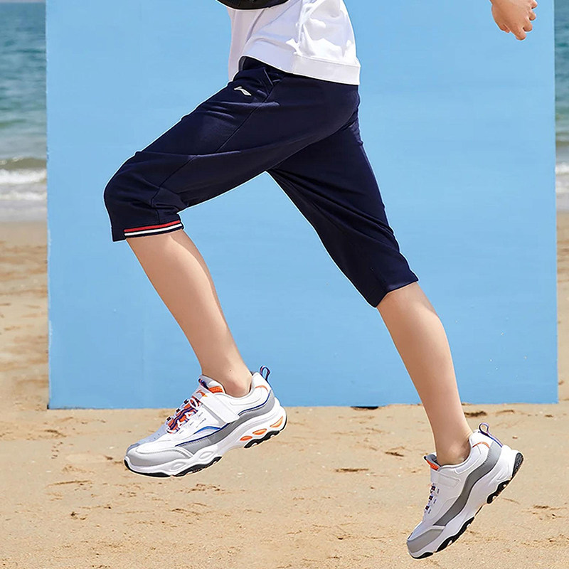 李宁正品运动生活系列男小童宽松透气运动休闲七分卫裤YKQT031-1,淘宝优惠券,粉丝福利购,淘宝优惠卷