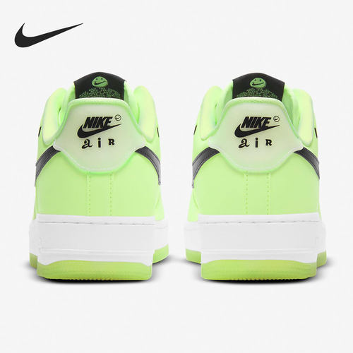 Nike/耐克正品Air Force1 Smile AF1白绿 夜光空低帮板鞋CT3228 - 图2