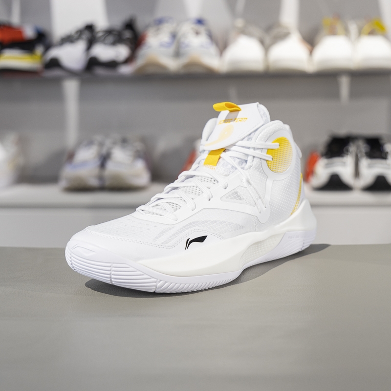 李宁正品音速9 Team 男子减震耐磨中帮包裹性实战篮球鞋ABPT089-1 - 图0