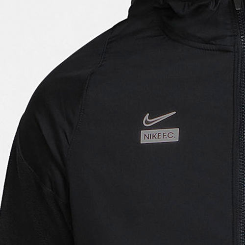 Nike/耐克正品F.C. 男子加绒连帽足球运动外套DM1296-010 - 图0