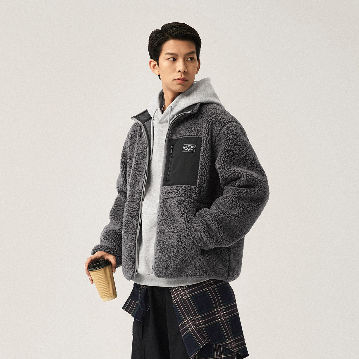 李宁正品运动生活系列男女同款加绒保暖宽松舒适针织外套AFDUC95,淘宝优惠券,粉丝福利购,淘宝优惠卷