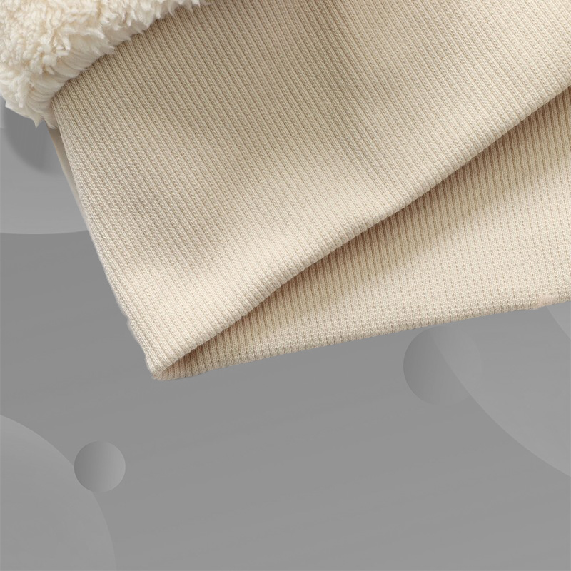 正品李宁X联名系列女子冬季连帽羊羔绒运动休闲卫衣AWDR684 - 图2