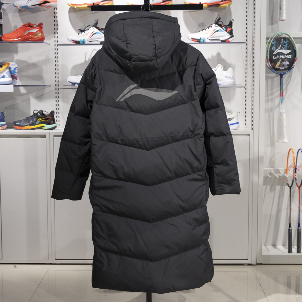 李宁正品冬季新款健身系列男子防泼水保暖运动羽绒服AYMU095-1 - 图0
