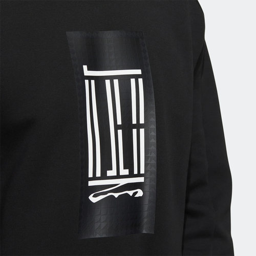 Adidas/阿迪达斯正品WJ LOGO CREW 男子运动套头卫衣HN8968 - 图2