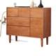 Lying Yla solid wood chest cabinet dining side cabinet household living room storage REK cabinet room simple modern guest multi-function drawer storage belt