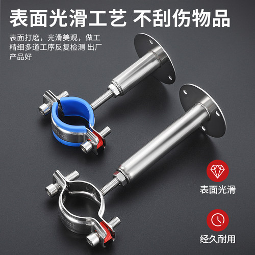 304不锈钢管卡固定管支架可调节管夹管道卡箍卡扣抱箍ppr水管夹子 - 图0