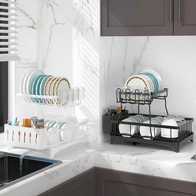 Kitchen drain storage rack countertop household KD style dish rack tableware sink bowl chopstick storage rack bowl rack
