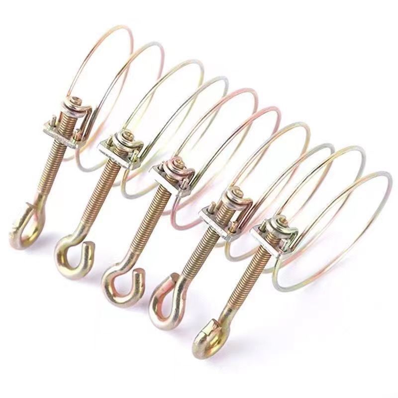 手柄式双钢丝喉箍 带扳手铁丝卡 镀锌双丝卡箍 农业水带灌溉 - 图2