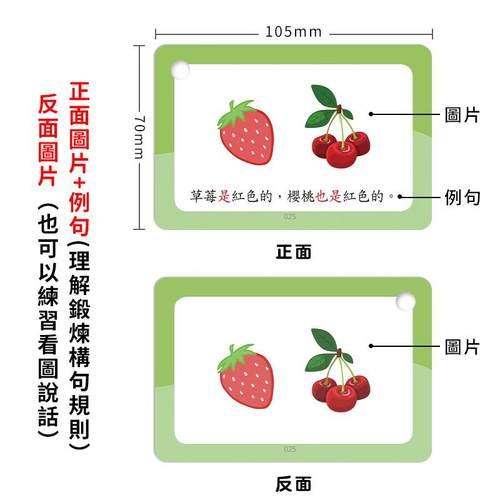 繁体字基础句型卡片儿童语言表达训练卡认知宝宝看图说话造句教具 - 图0