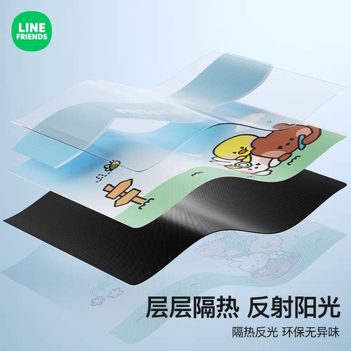 汽车窗帘遮阳帘夏季新款隔热防晒卡通可爱儿童车用侧窗遮光隐私帘 - 图2