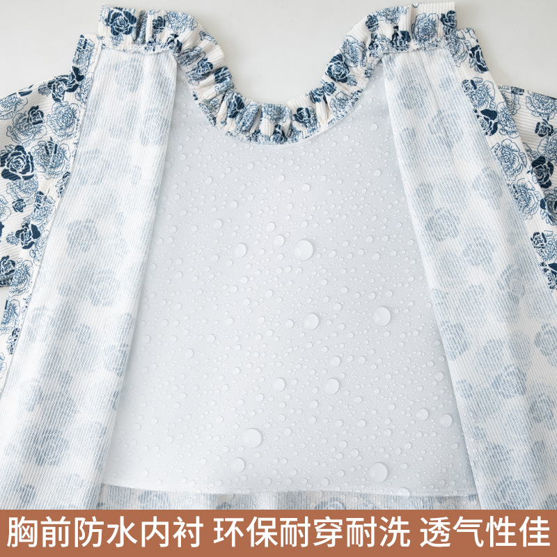Children's smock, baby eating bib, apron, female princess, waterproof, anti-dirty, fashionable, autumn and winter, baby, child, dress backwards