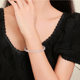 Zhou Dasheng Dingdang Bracelet Cedony White Moonlight Thin Stripe Bracelet Lychee Frozen Gift to Girlfriend Wife and Mom