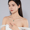 Chow Tai Sang silver jewelry chrysoprase ring, ear studs and necklace set as birthday gift for girlfriend Luo Pan’s mother