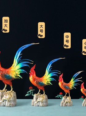 纯铜公鸡摆件大吉大利雄鸡报v晓家居客厅装饰鸡年吉祥物送生日礼