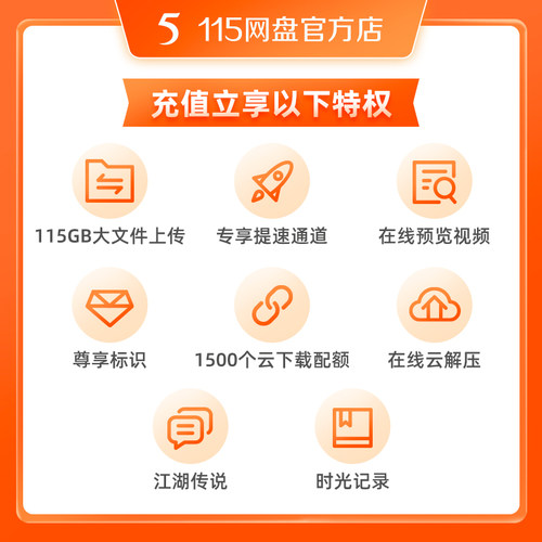 115网盘 1年VIP 年费会员 含5TB空间 专享提速通道 自动充值 - 图1