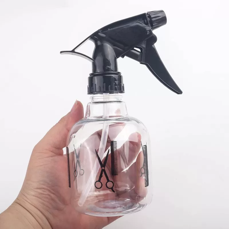 Spray for hairdressing, plastic moisturizing sprayer