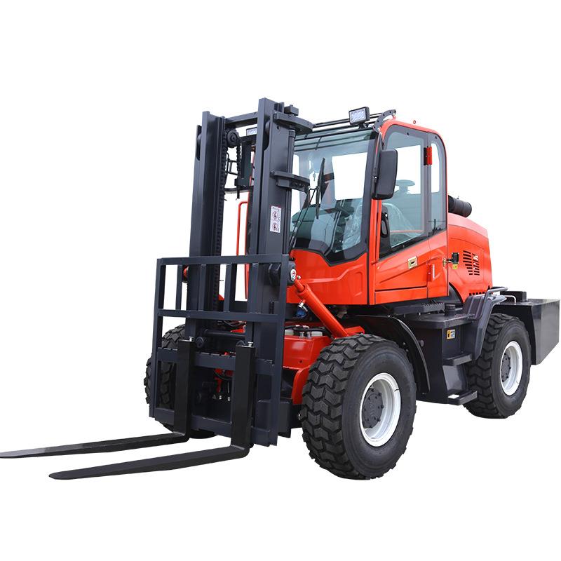 越野叉车吨5吨6吨工地山地液压升降搬运车一体式四驱内燃叉车 - 图3