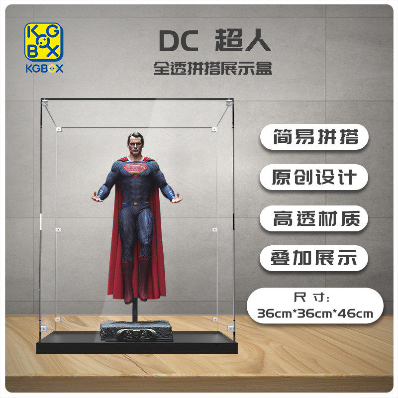 KGBOX INART DC新蝙蝠侠布鲁斯韦恩超人小丑1/6 亚克力展示盒透明 - 图2