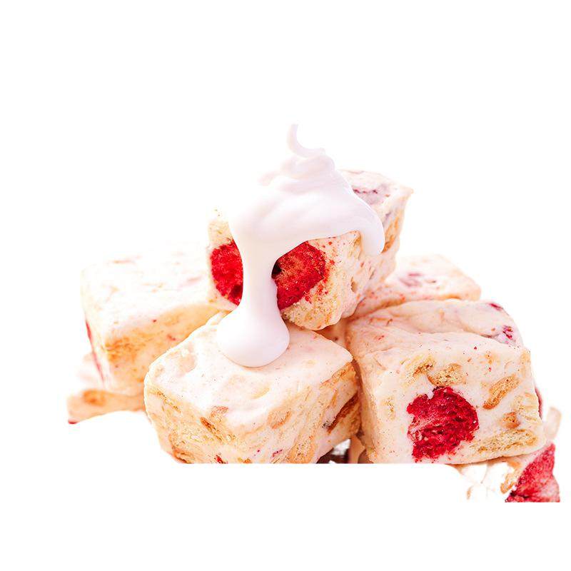 新款 网红休闲零冻干草莓干羊奶芙奶香雪花奶芙牛扎糖独立包装零,淘宝优惠券,粉丝福利购,淘宝优惠卷