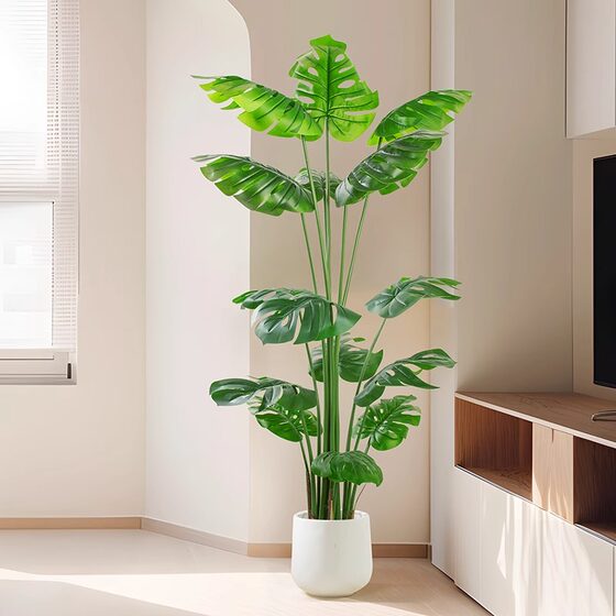 Nordic simulated monstera large indoor living room green plant