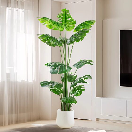 Nordic simulated monstera large indoor living room green plant