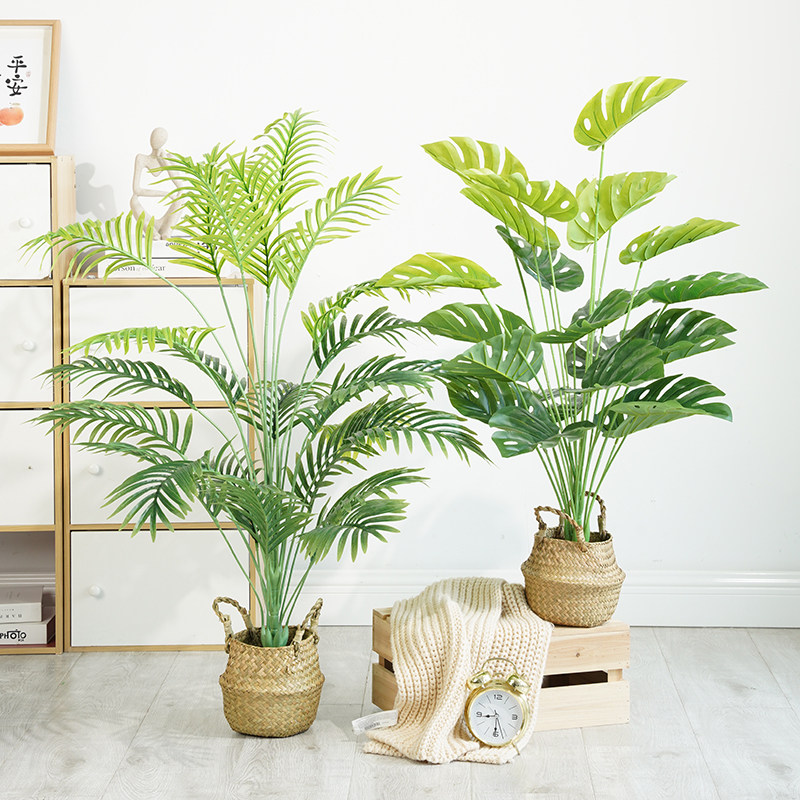 仿真绿植摆件龟背竹盆栽叶子客厅小型落地植物高端轻奢室内假花树,淘宝优惠券,粉丝福利购,淘宝优惠卷