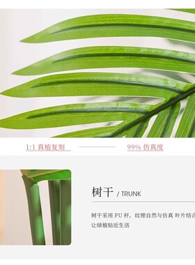 仿真散尾葵高端轻奢假树客厅装饰