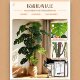 Light luxury simulated monstera floor-standing potted plant in the living room