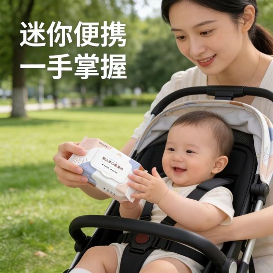 Outdoor portable Anrou mother and baby hand and mouth cleaning wipes