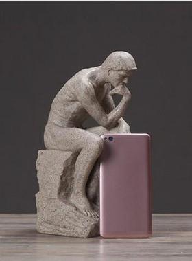 欧式思想者人物雕像摆件餐厅办公室书房橱窗书挡客厅装饰品摆件