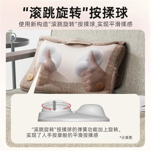 ATEX便携式按摩仪按摩靠垫仿真人手按摩缓解疲劳居家办公两用神器 - 图2