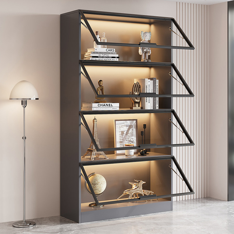 实木手办柜展示柜玻璃门客厅透明酒柜防尘落地收纳柜子书柜手包柜,淘宝优惠券,粉丝福利购,淘宝优惠卷