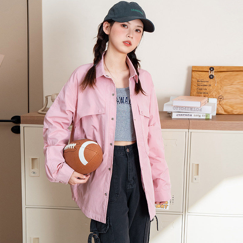 2025秋冬季新款情侣翻领外套女工装棉衣宽松衬衫翻领大码潮,淘宝优惠券,粉丝福利购,淘宝优惠卷