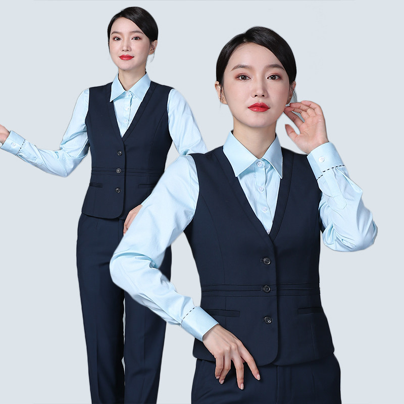 中国邮政储蓄工作服女马甲工装制服湖蓝马夹背心套装新款春秋,淘宝优惠券,粉丝福利购,淘宝优惠卷