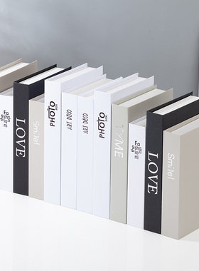 快速发货黑白e灰假书仿真书摆件样板间创意饰品道具模型书本客厅