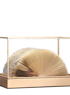 快速发货新中式几何体折纸摆件软装饰G家具陈设创意金属框色卡纸