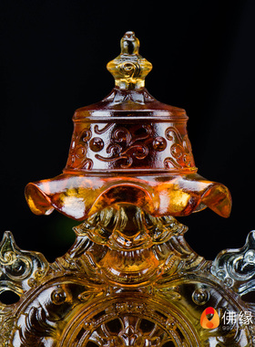 快速发货a八吉祥总集摆件佛前用品供具用品古法琉璃吉祥八宝琉璃