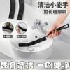 Long-handled hard-bristled multifunctional crevice brush for bathroom and kitchen