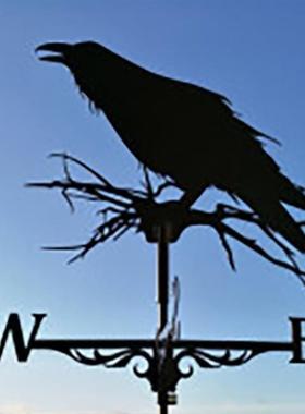 跨境摩托车风向标金属剪影风向标喷漆风向标摆件花园屋顶一件