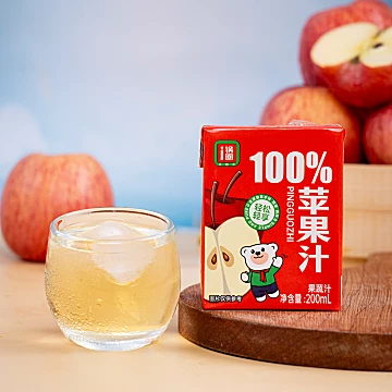 锅圈食汇100-%苹果汁200ml*12