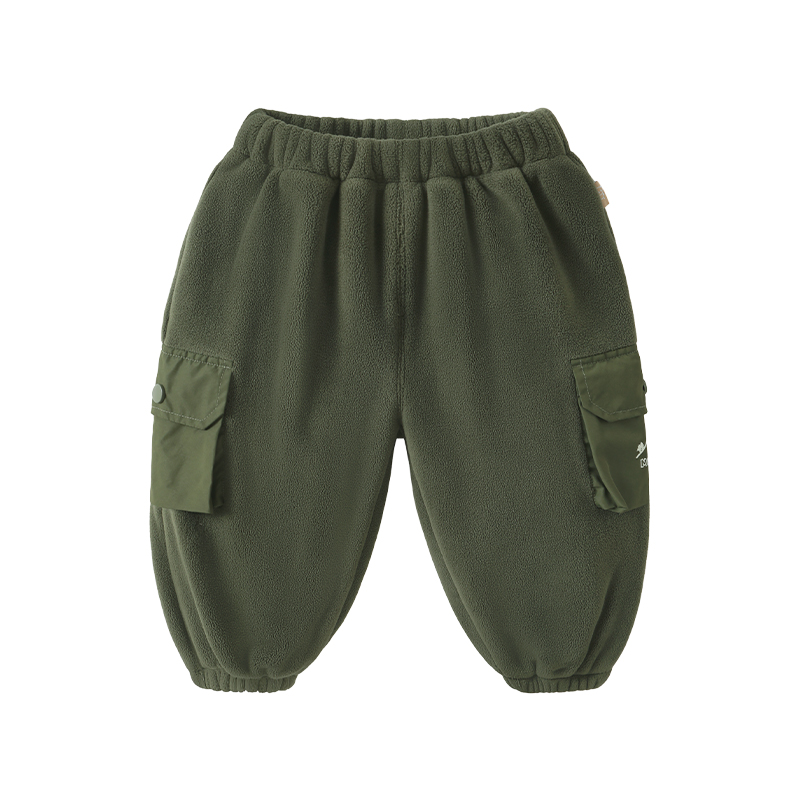 婴儿奥粒绒工装裤子冬装秋冬款男童儿童女宝宝小童休闲裤潮Y9198 - 图3