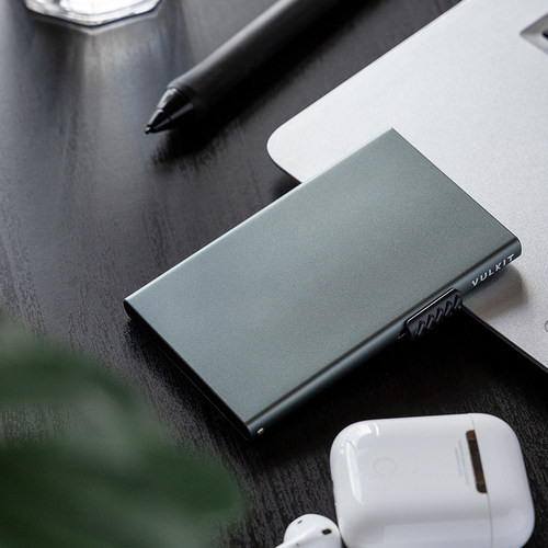 Vulkit防盗刷RFID侧推弹出式卡包男防消磁信用卡收纳卡套金属卡盒 - 图3