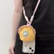 InsM bean yellow bag oblique long rope personalized coin bag hanging jewelry mobile phone case universal cute lanyard storage bag