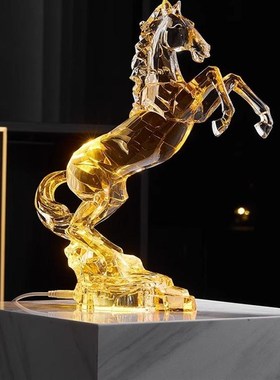 快速发货轻奢高档现代亚克力马到成F功摆件酒柜电视柜装饰品办公