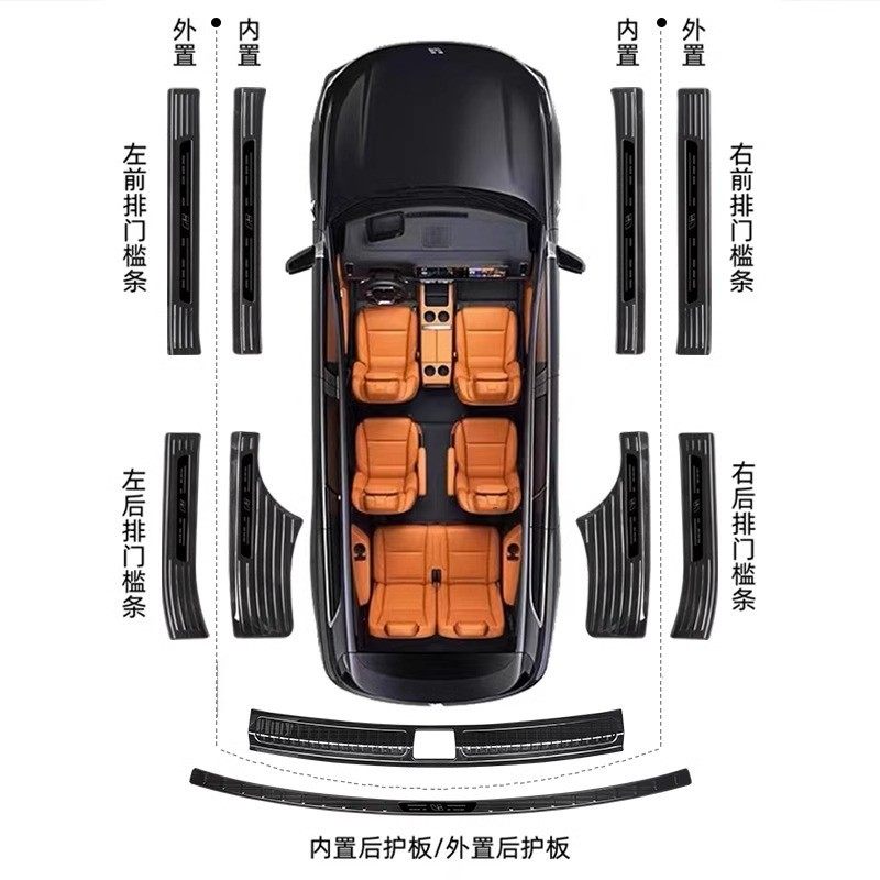 适用理想L9L8L7汽车门槛条不锈钢迎宾踏板贴后备箱内外饰配件改装,淘宝优惠券,粉丝福利购,淘宝优惠卷