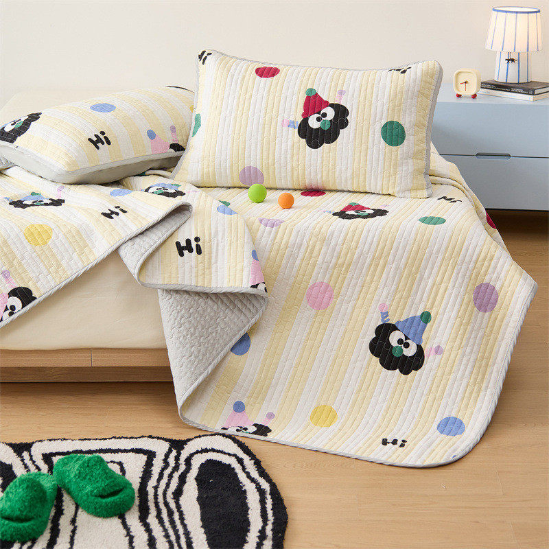 纯棉床盖单件四季通用全棉水洗儿童榻榻米夹棉床单人三件套冬季3,淘宝优惠券,粉丝福利购,淘宝优惠卷