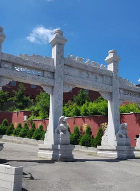 石雕牌楼牌坊农村建设景区园林石牌坊寺庙陵园花岗岩山门门楼