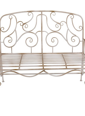 户外园林椅公园椅铁艺户外金属休闲长凳广场靠背双椅子家用