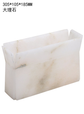 美样板间天然大理石花瓶摆件豹酒店玄关茶几圆形花器家居装饰摆设