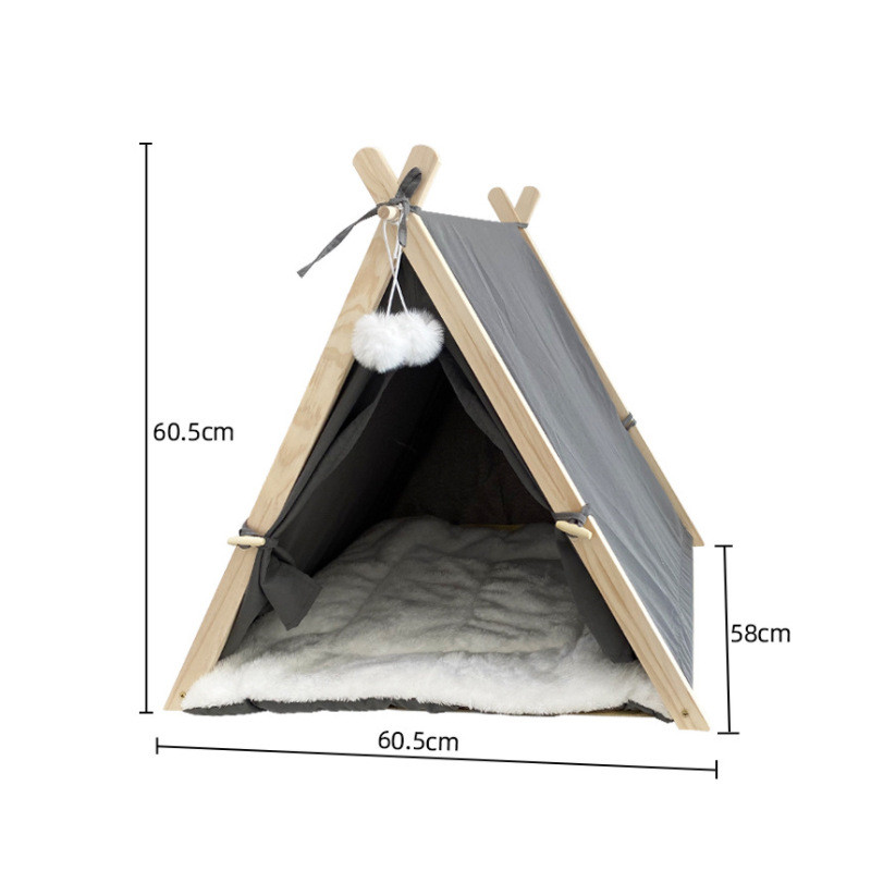 厂家直销猫窝四季帐篷猫款通用宠物狗窝帐篷可拆洗网红窝冬季保暖-图1